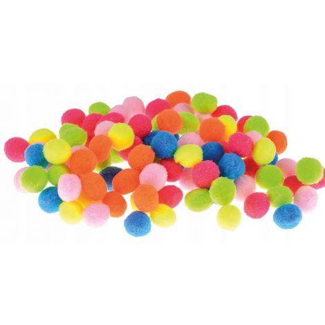 Pompony kreatywne Brewis 1cm Mix, 100szt - 2